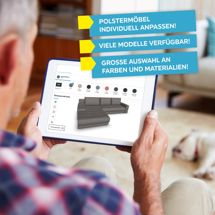 Mit dem Sofa-Konfigurator Couches anpassen
