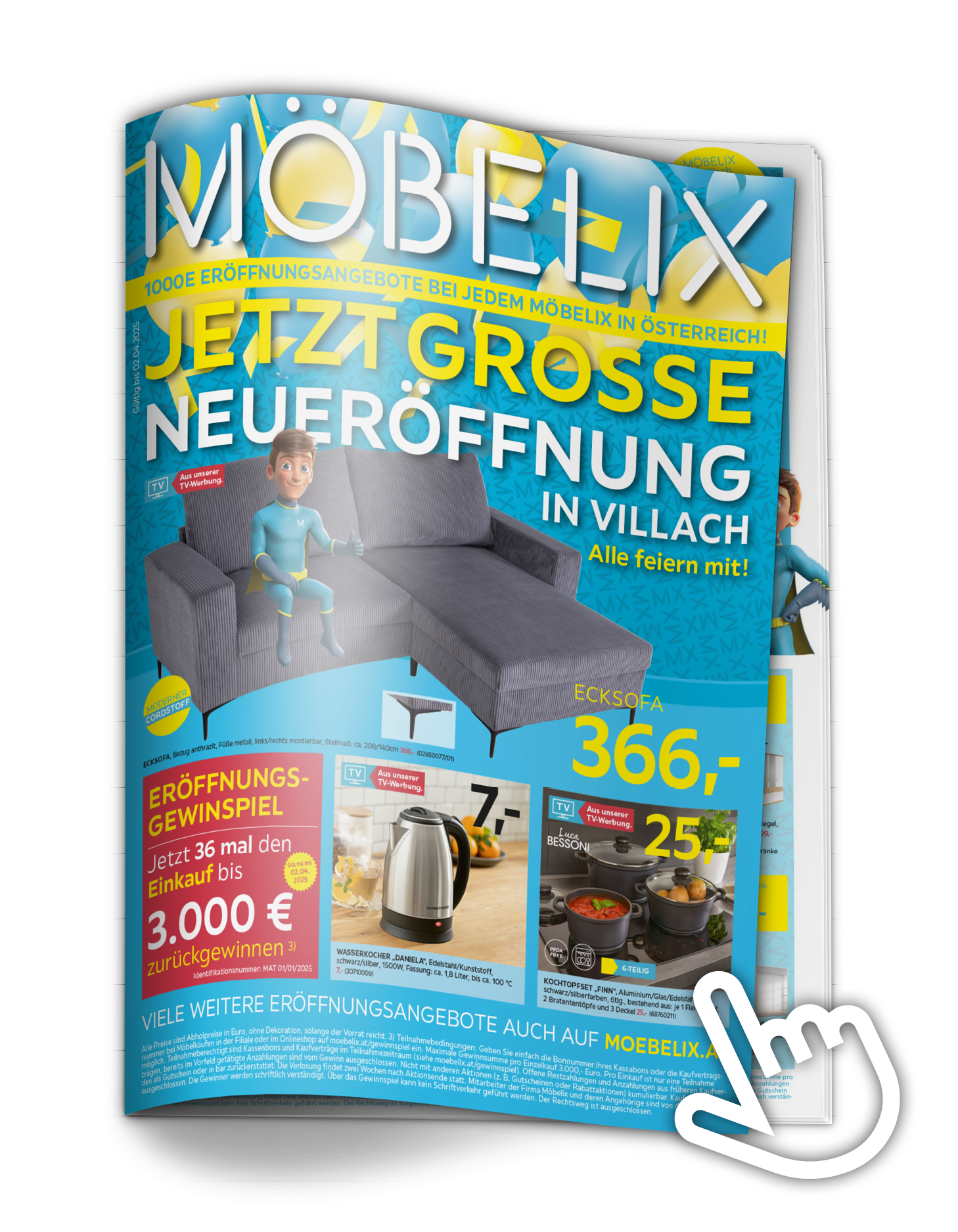 Prospekt zu Neueröffnung in Villach