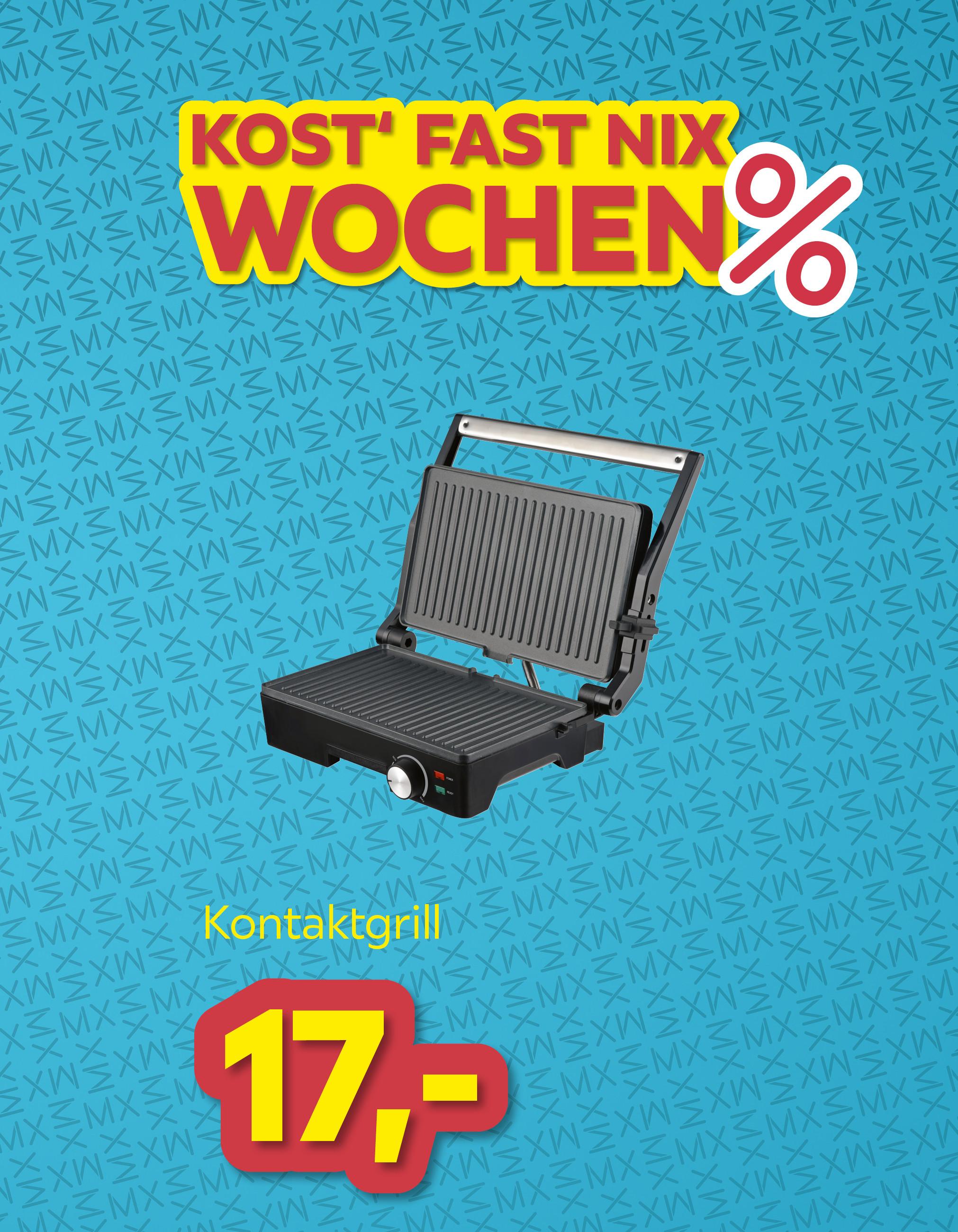 Kost fast nix Wochen Kontaktgrill um € 17,-