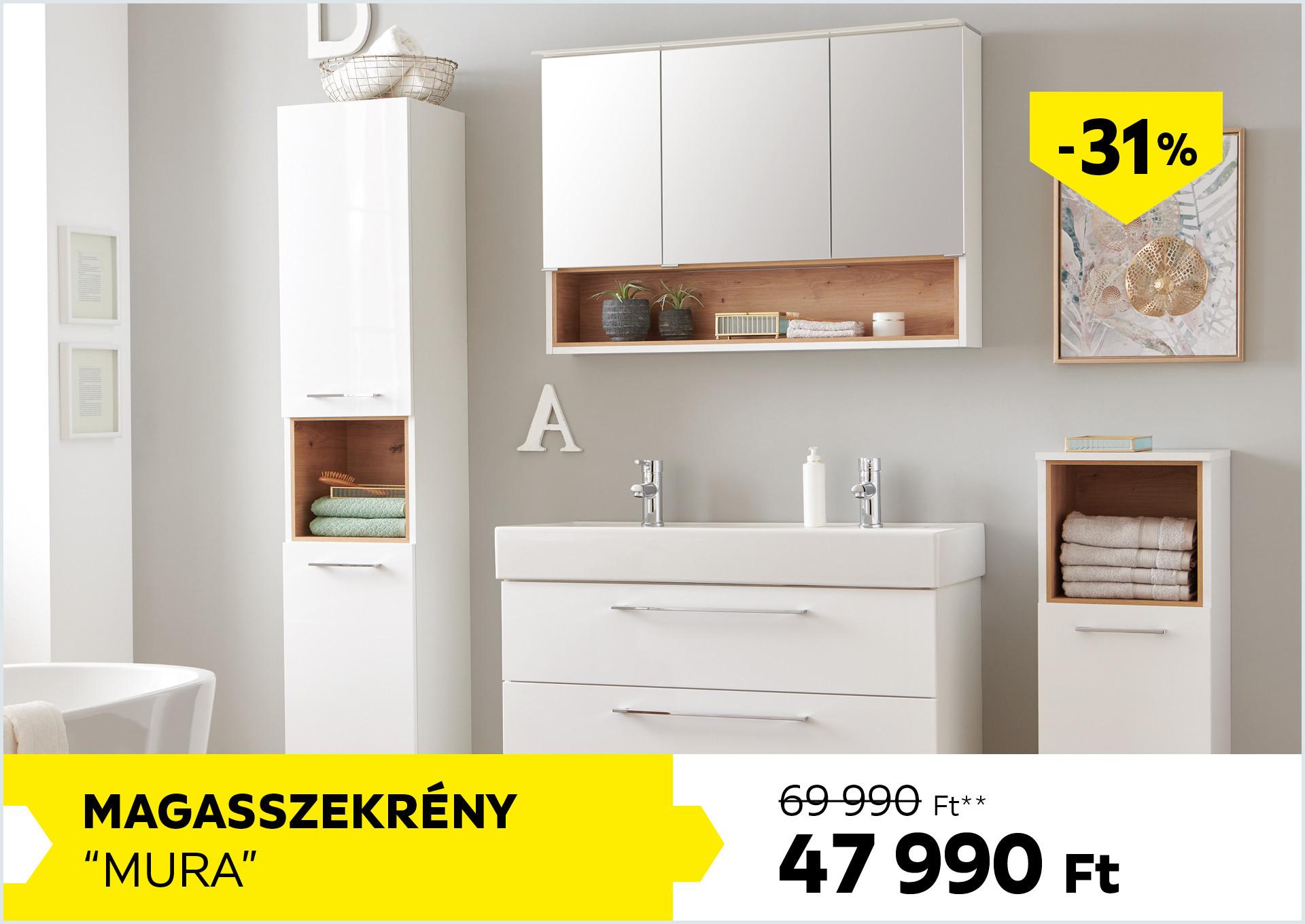 Magasszekrény MURA 69990Forint helyett 47990Forint, kedvezmény mértéke: -31%