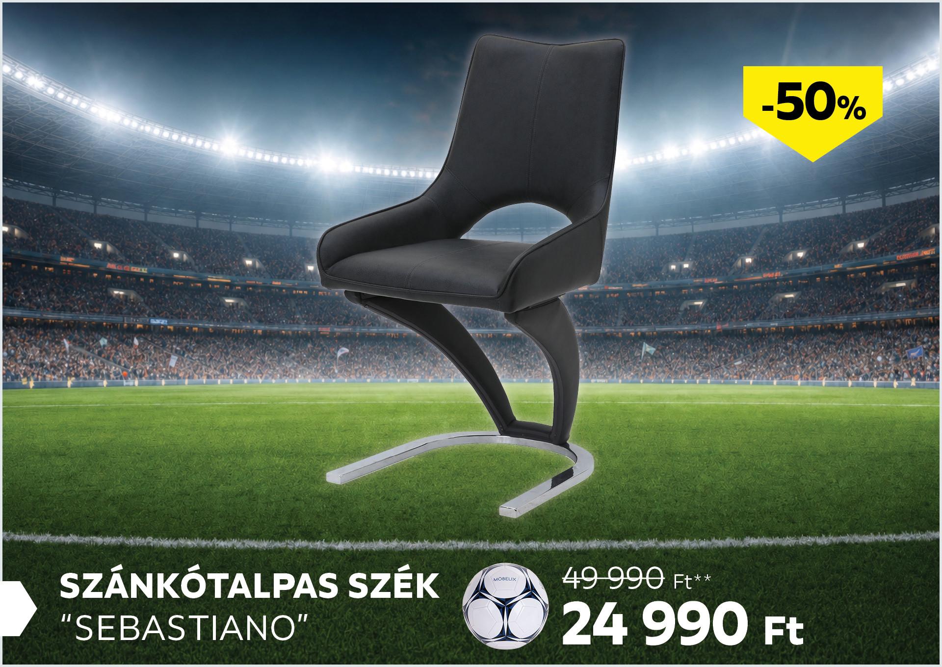 SZÁNKÓTALPAS SZÉK SEBASTIANO 49990Forint helyett 24990Forint kedvezmény mértéke 50%