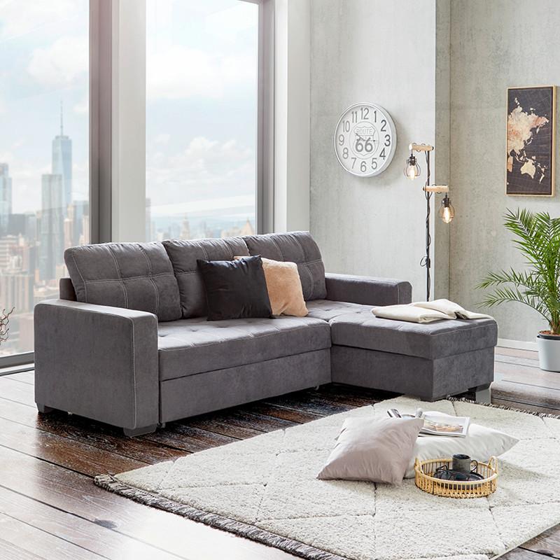 šedá rohová sedačka