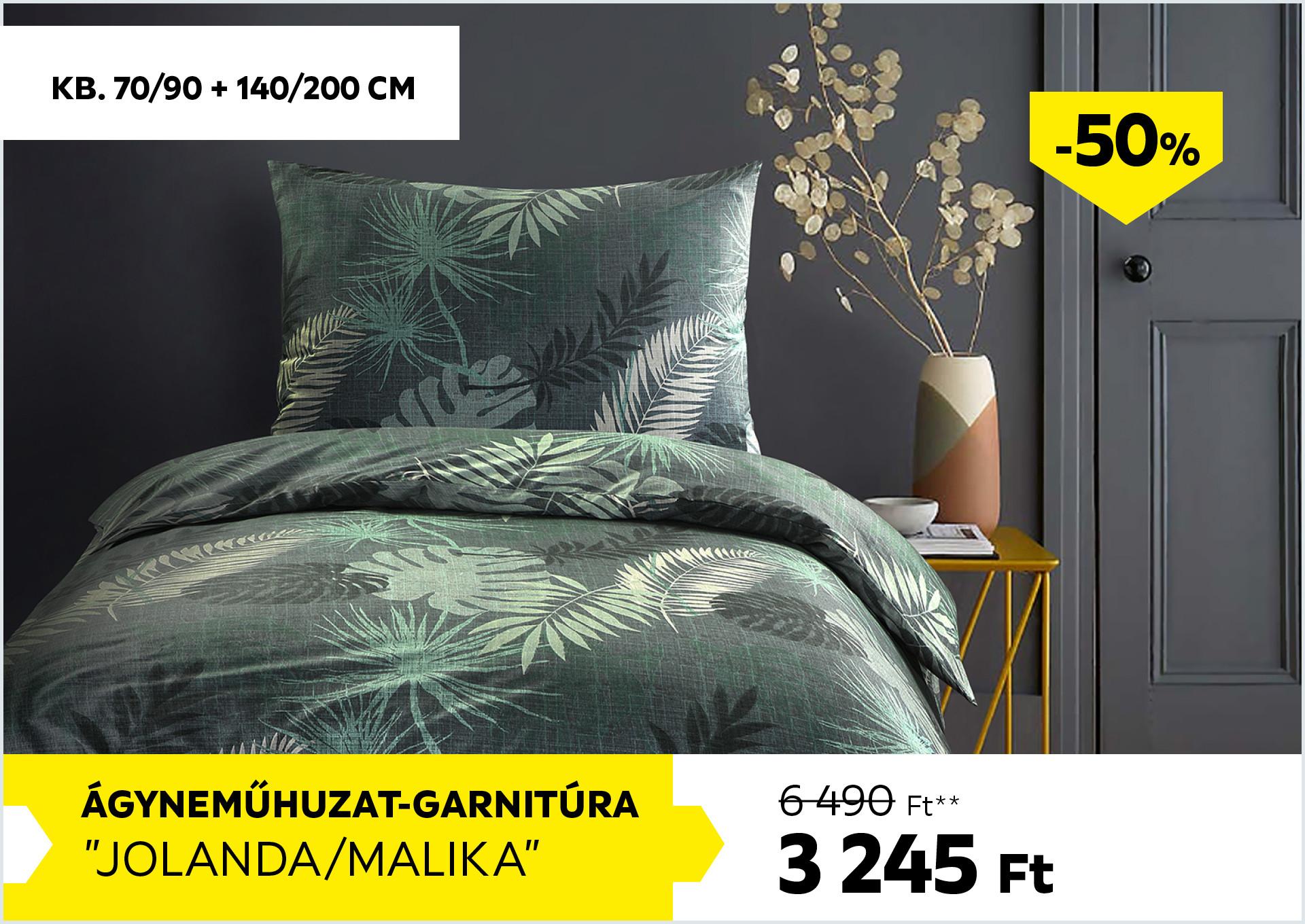 Ágyneműhuzat-garnitúra kb. 70/90+140/200cm JOLANDA/MALIKA 6490Forint helyett 3245Forint kedvezmény mértéke 50%