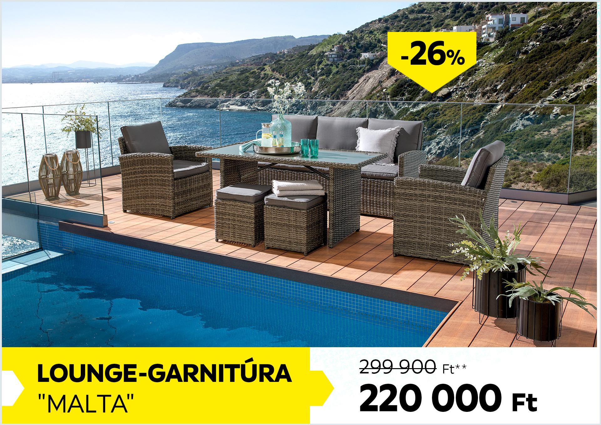 Lounge Garnitúra MALTA 299900Forint helyett 220000Forint, kedvezmény mértéke: 26%