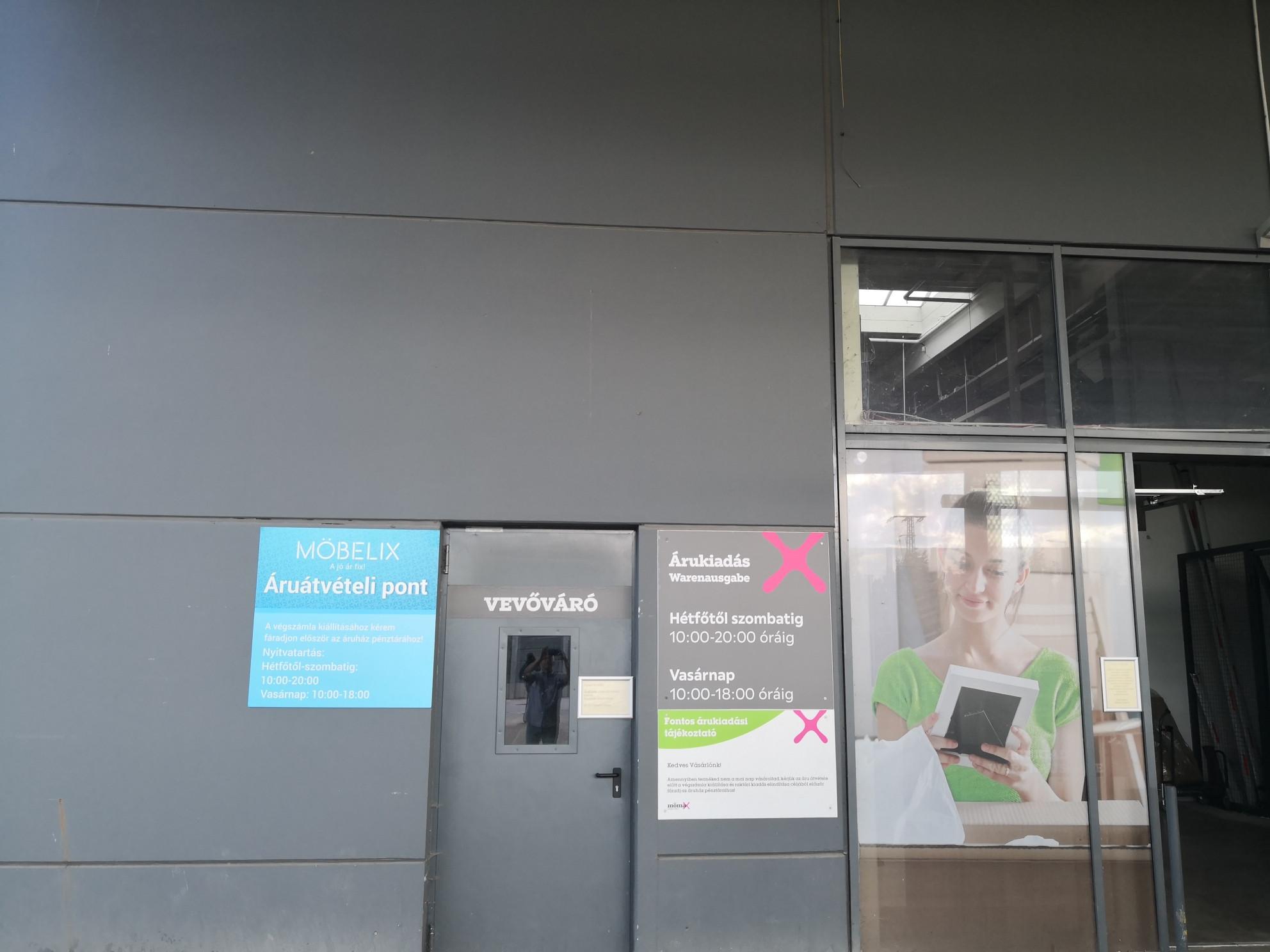 Látványkép, Möbelix áruátvételi pont Sopron