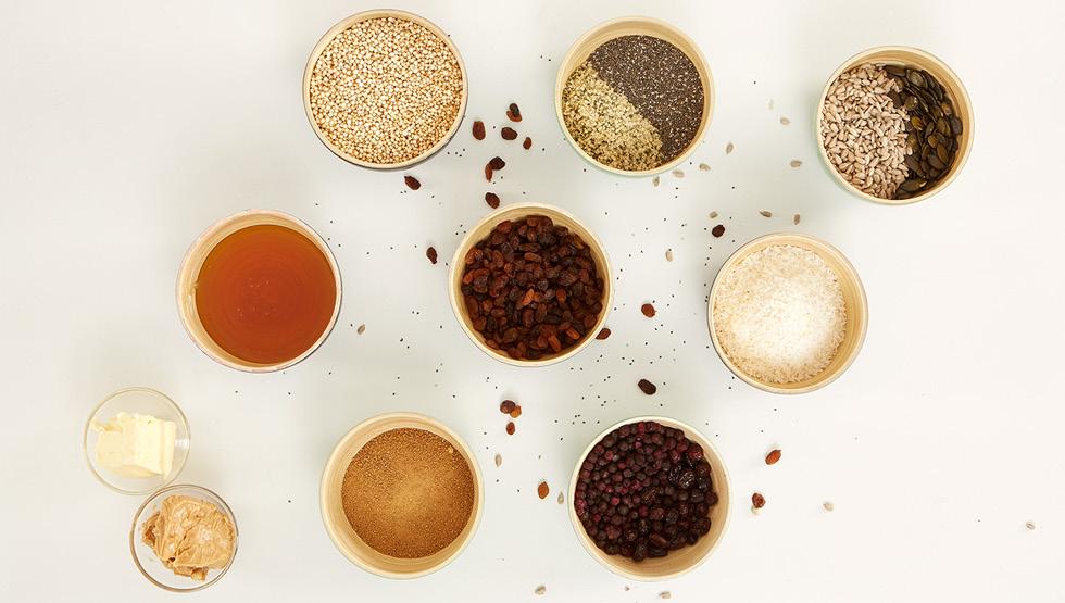recept na nepecene musli tyčinky ingredience