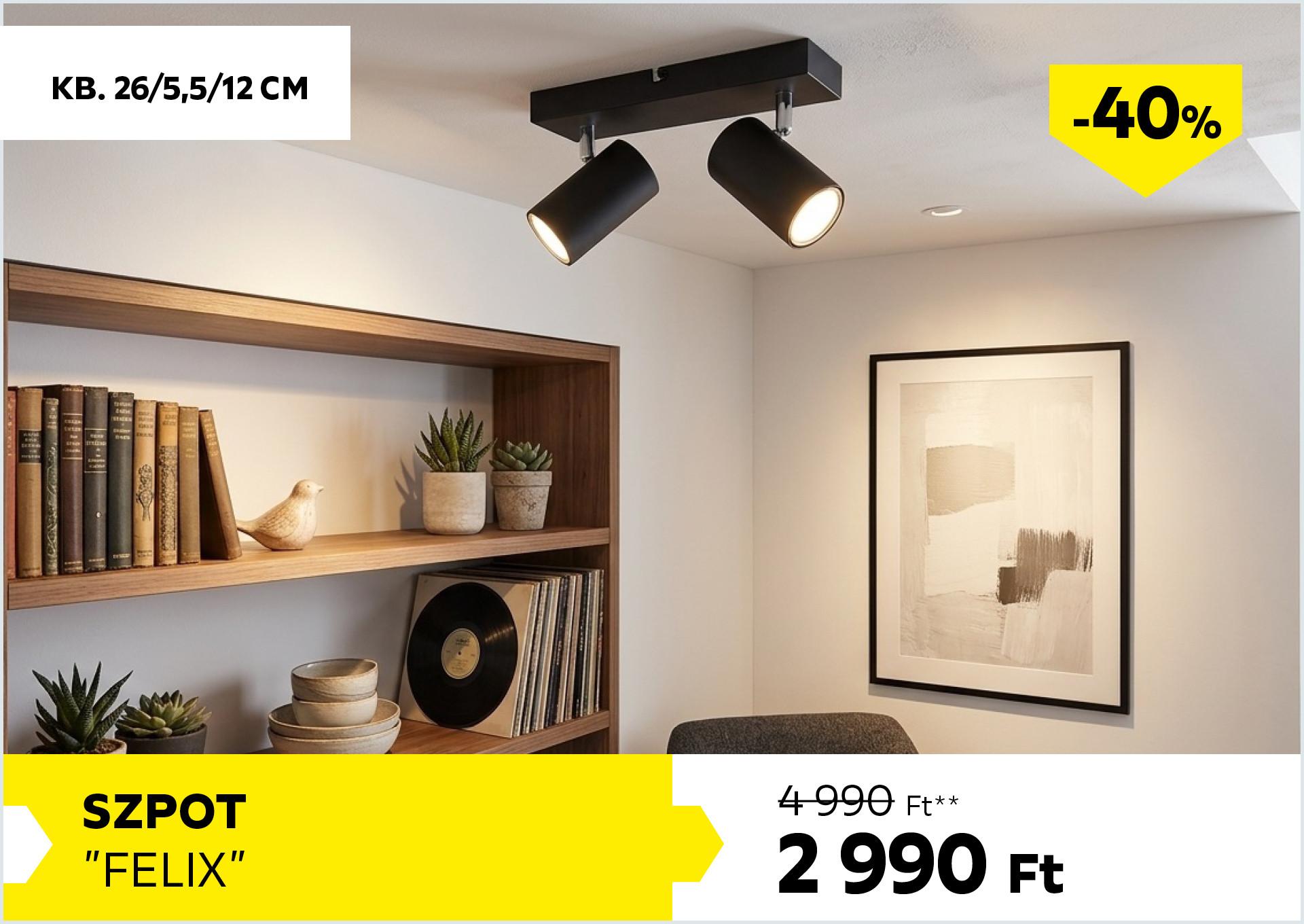 Szpot kb. 26/5,5/12cm FELIX 4990Forint helyett 2990Forint kedvezmény mértéke 40%