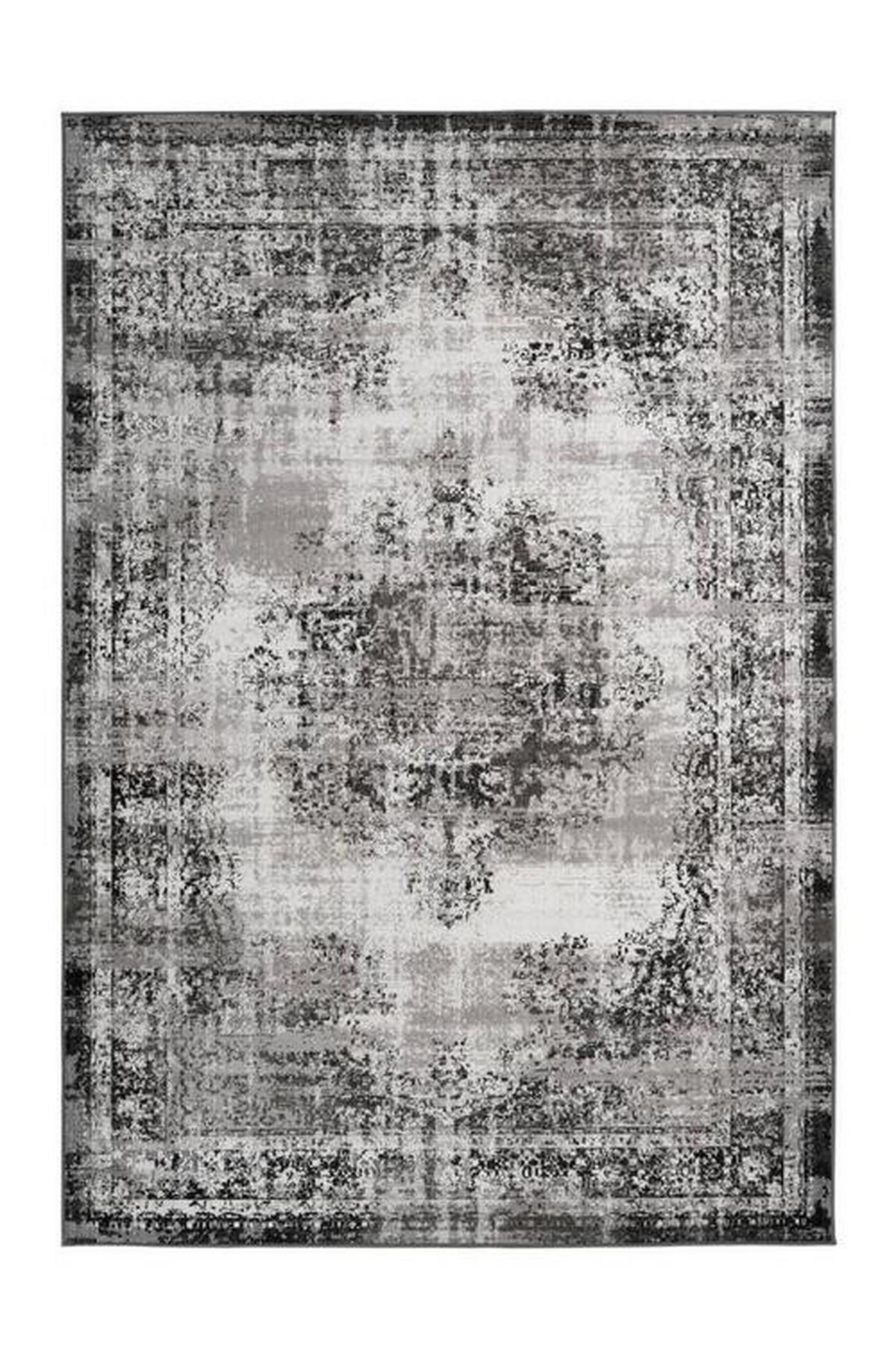 Orientalischer Webteppich Anthrazit 80x150 cm - Anthrazit, Design, Textil (80/150cm) - Kayoom