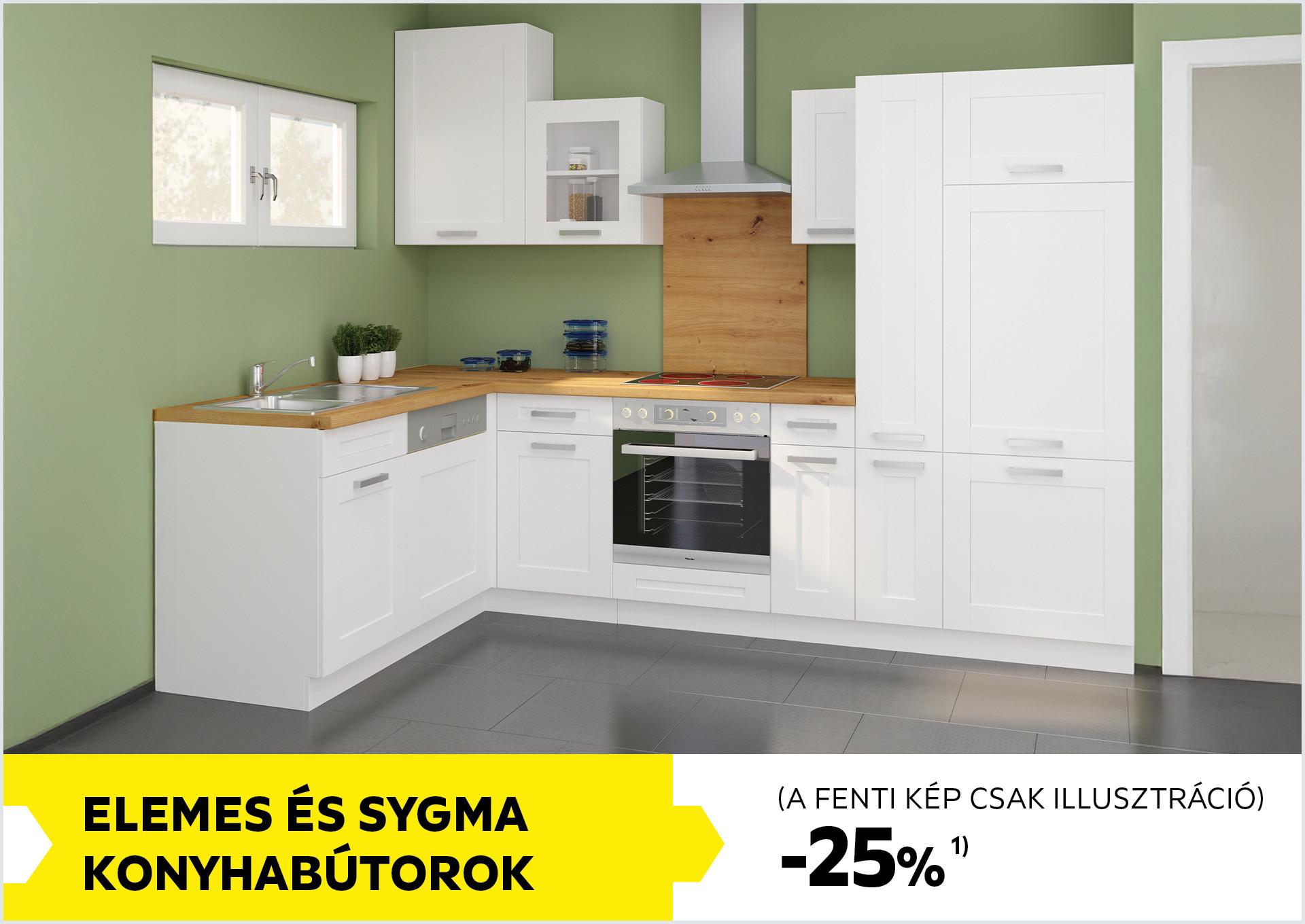 Elemes konyhák és Sygma konyhaprogram -25%1)