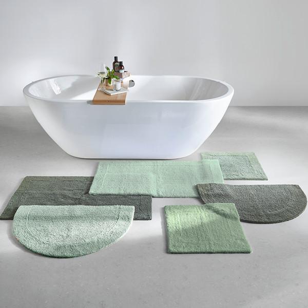 Zelené kúpeľňové predložky
