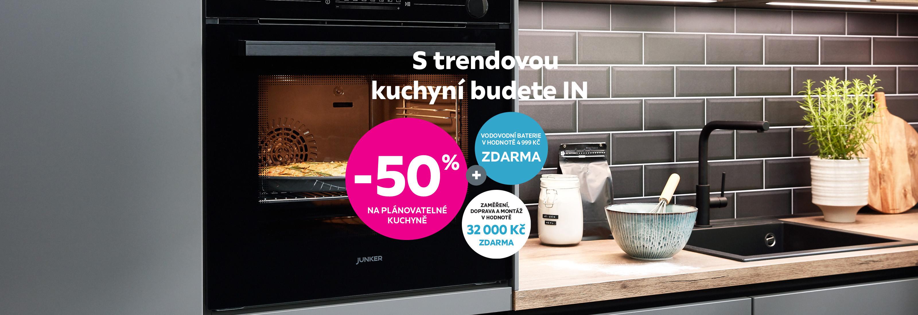 -50% na plánovatelné kuchyně + baterie