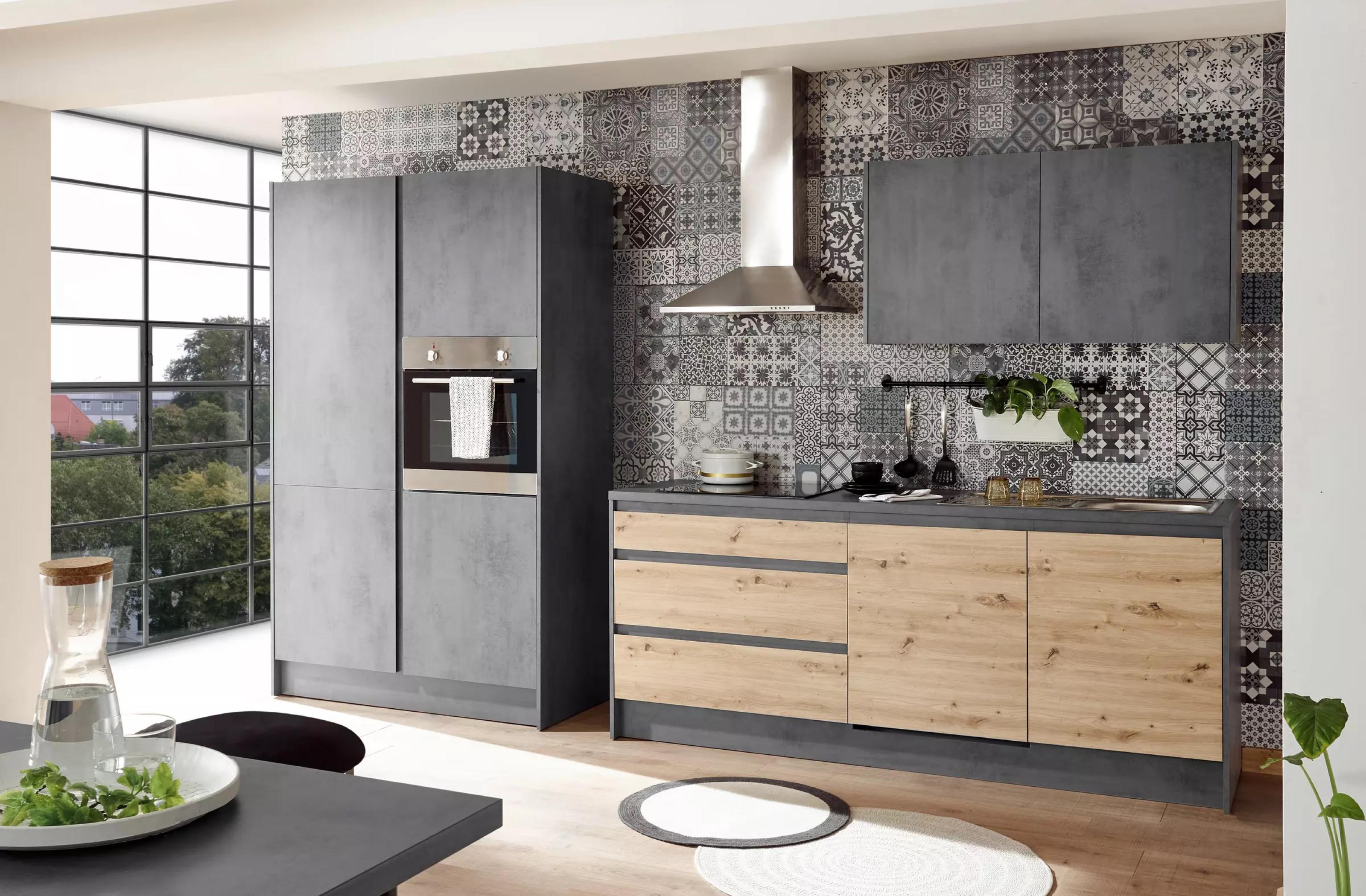 elegantní šedá industriální kuchyně