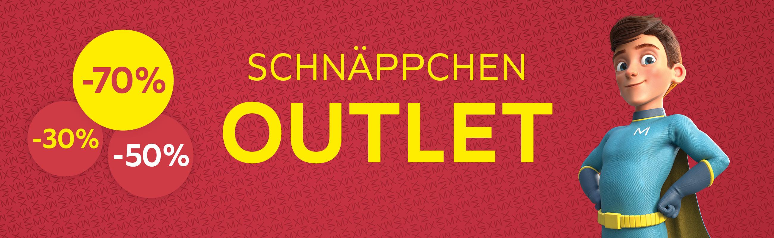 Schnäppchen OUTLET, -30%, -50%, -70%