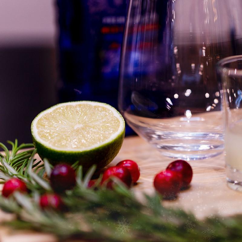 zimný gin tonic
