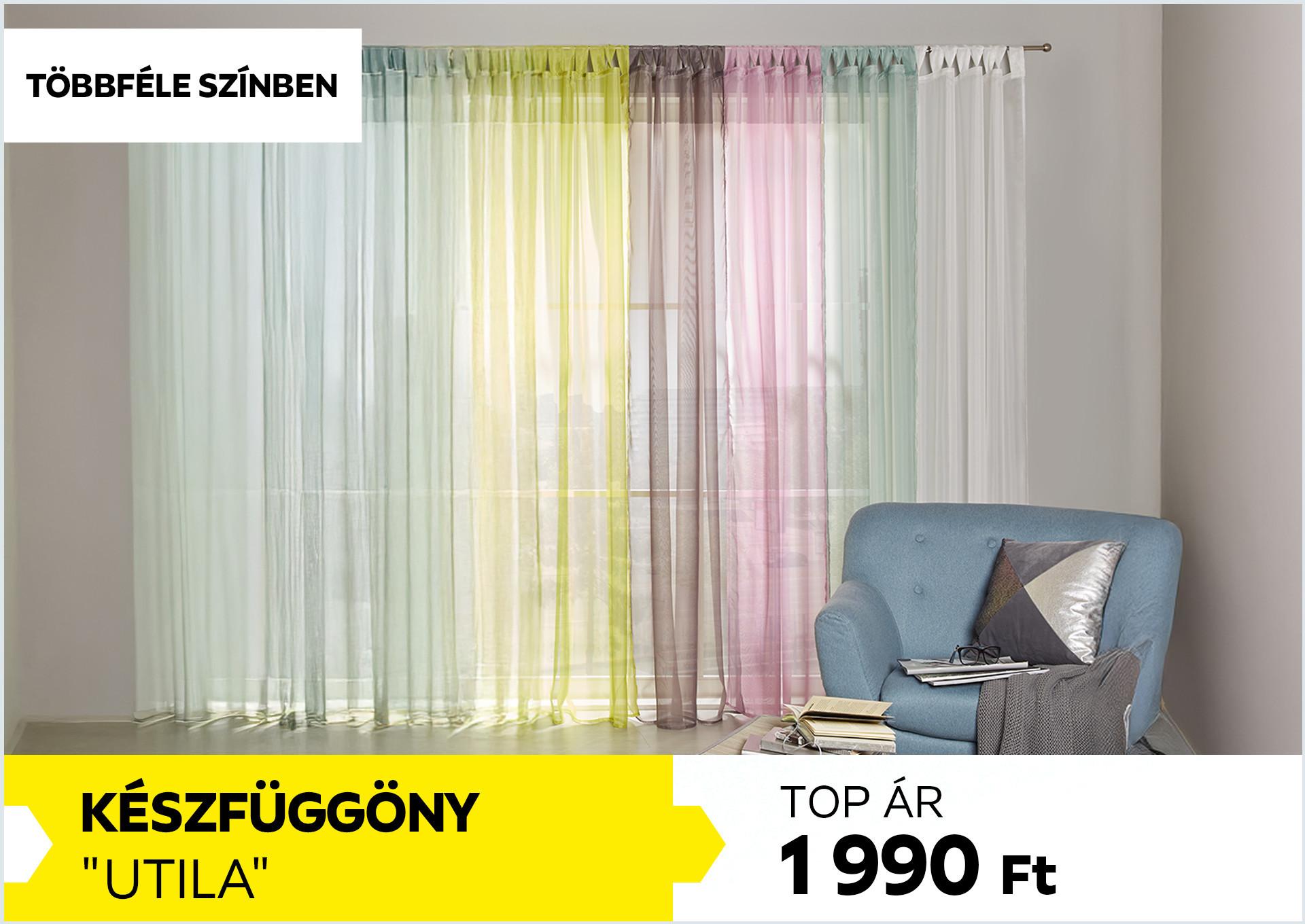 Készfüggöny többféle színben UTILA 1990Forint