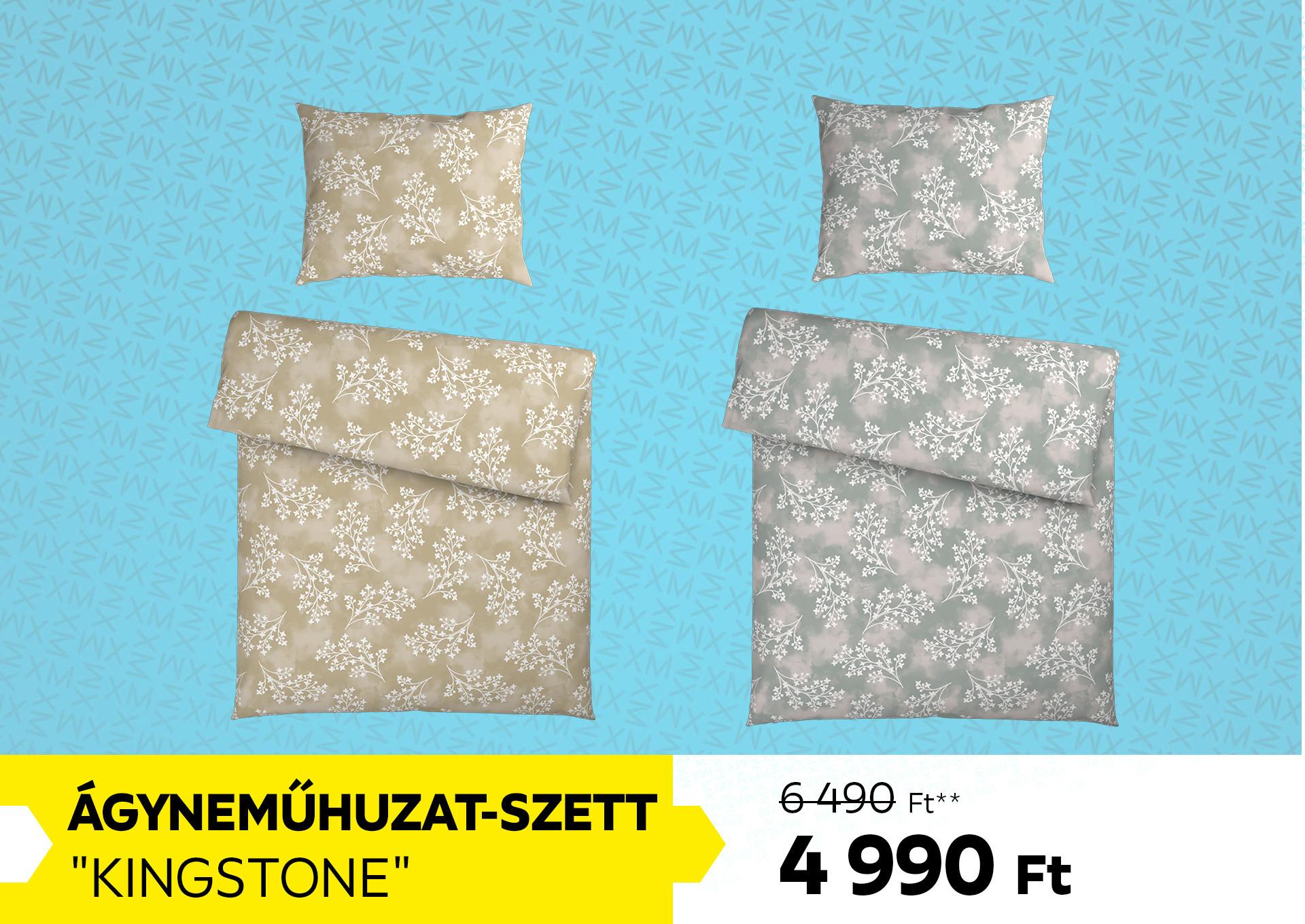 Ágyneműhuzat-szett KINGSTONE 6490Forint helyett 4990Forint