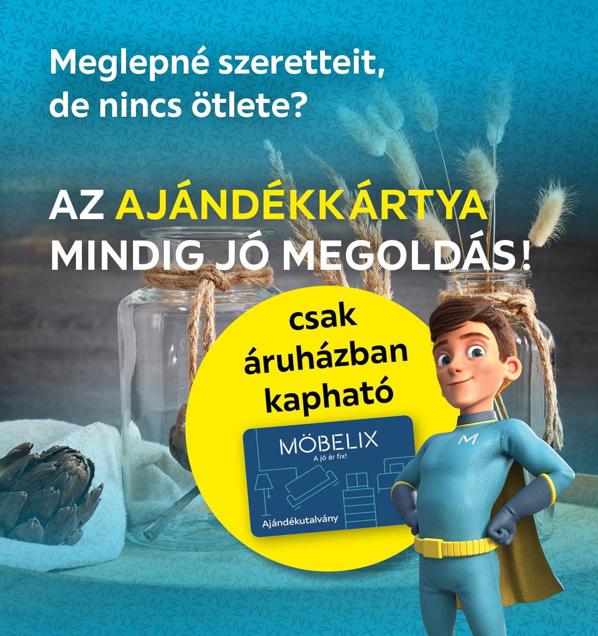 Meglepné szeretteit, de nincs ötlete? Az ajándékkártya mindig jó megoldás! Csak áruházban kapható!