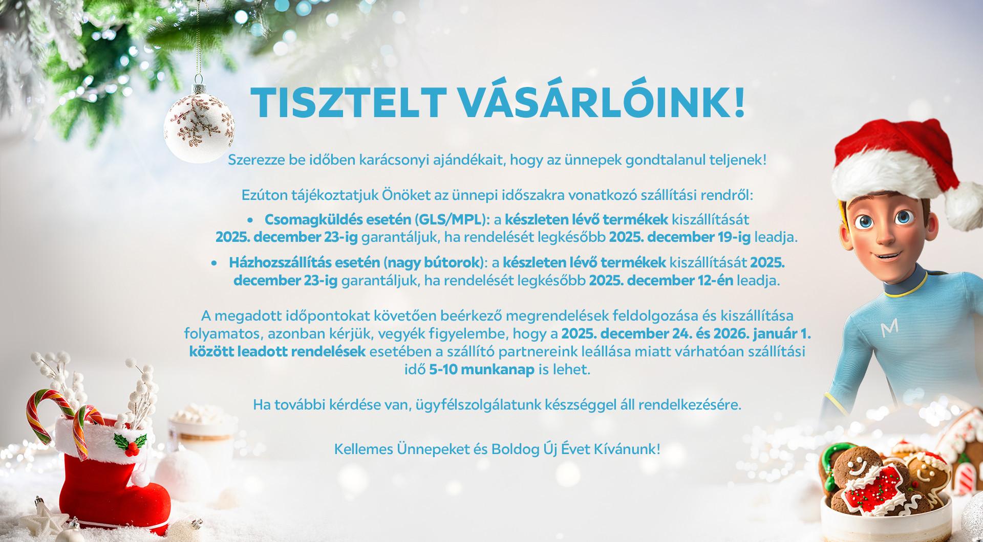 Online vásárlások leadási határideje, hogy az ünnepek előtt megérkezzen a termék