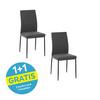Vierfußstuhl Farina Webstoff Grau, B: 43 Cm - Dunkelgrau/Grau, KONVENTIONELL, Textil/Metall (43/93/54cm) - MID.YOU