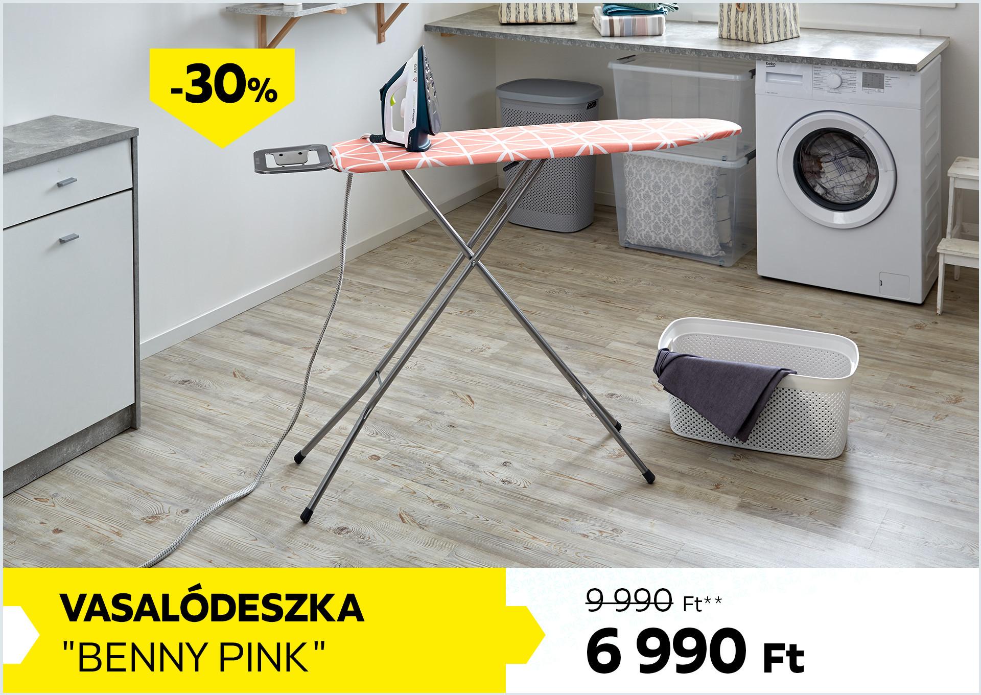 Vasalódeszka BENNY PINK 9990Forint helyett 6990Forint kedvezmény mértéke 30%