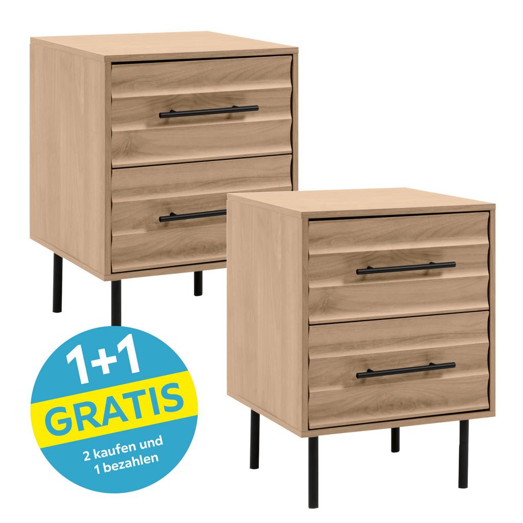 Nachtkästchen Carlton Eiche Artisan H: 55 cm