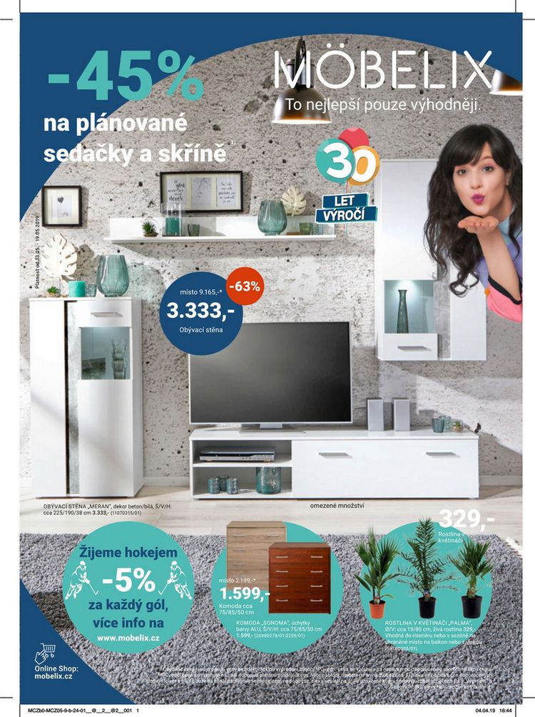 -45% na plánované sedačky a skříně
