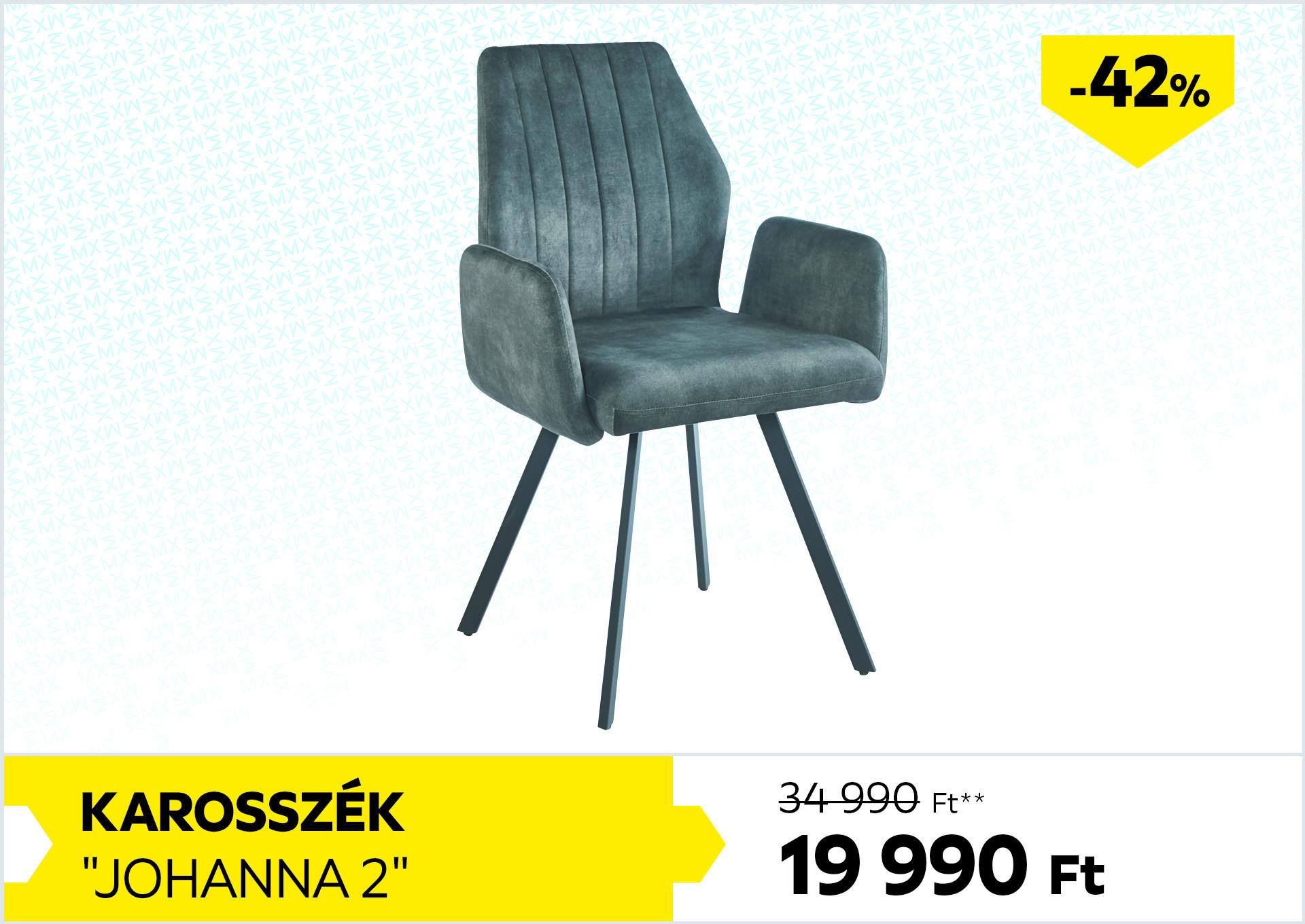 Karosszék JOHANNA 2 34990 Forint helyett 19990 Forint, kedvezmény mértéke -42%