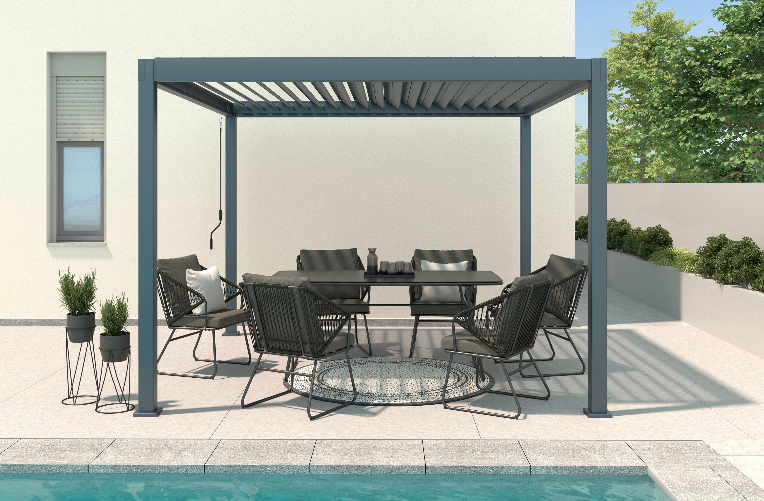 kovová pergola