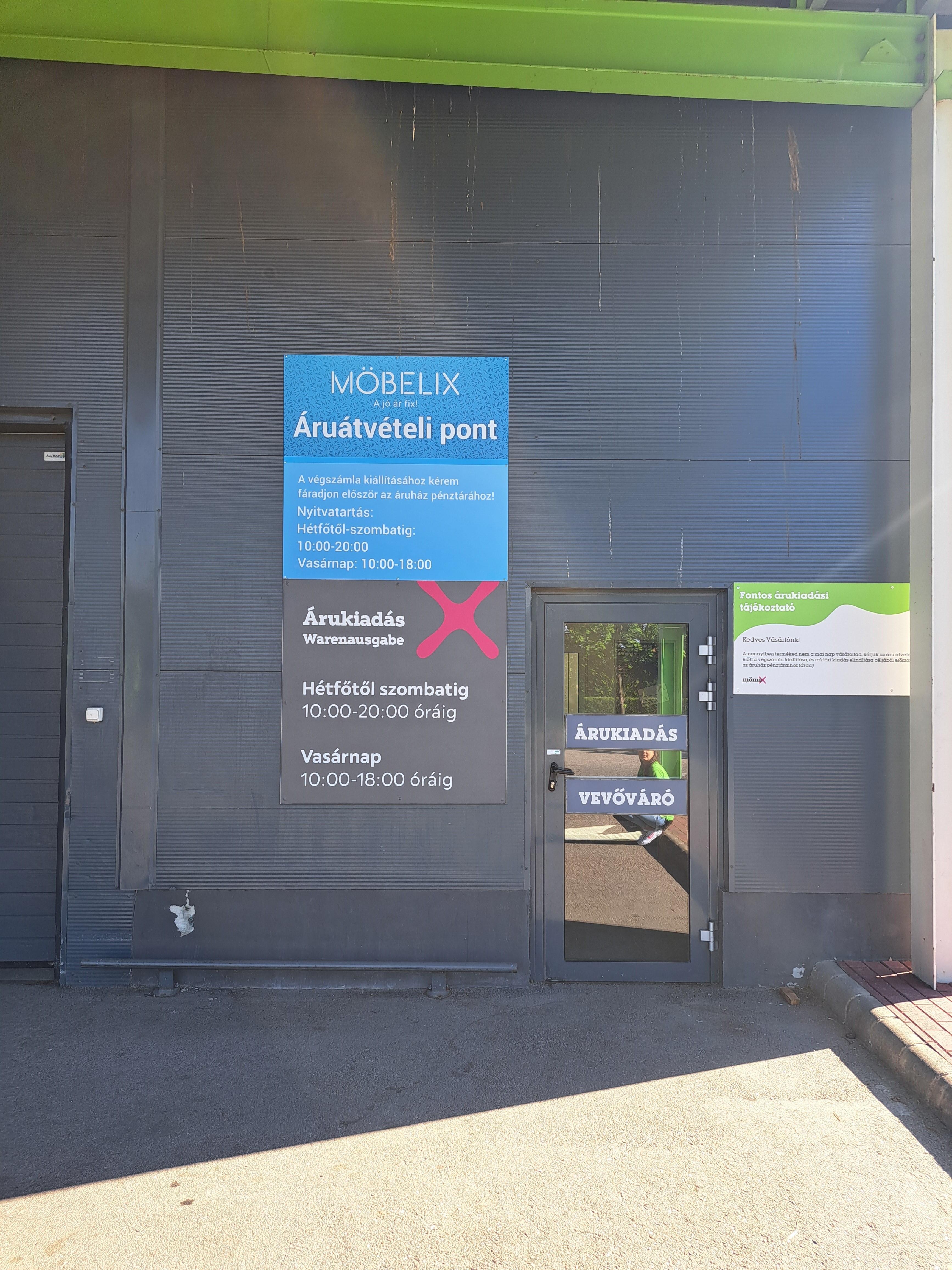 Látványkép, Möbelix áruátvételi pont Nyíregyháza