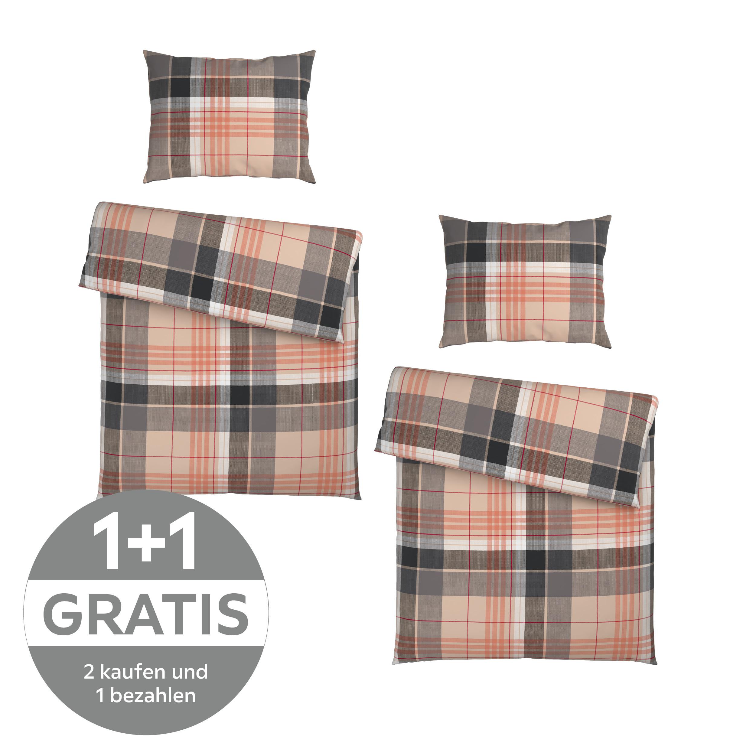 BETTWÄSCHE YASMIN - Braun, MODERN, Textil - Luca Bessoni