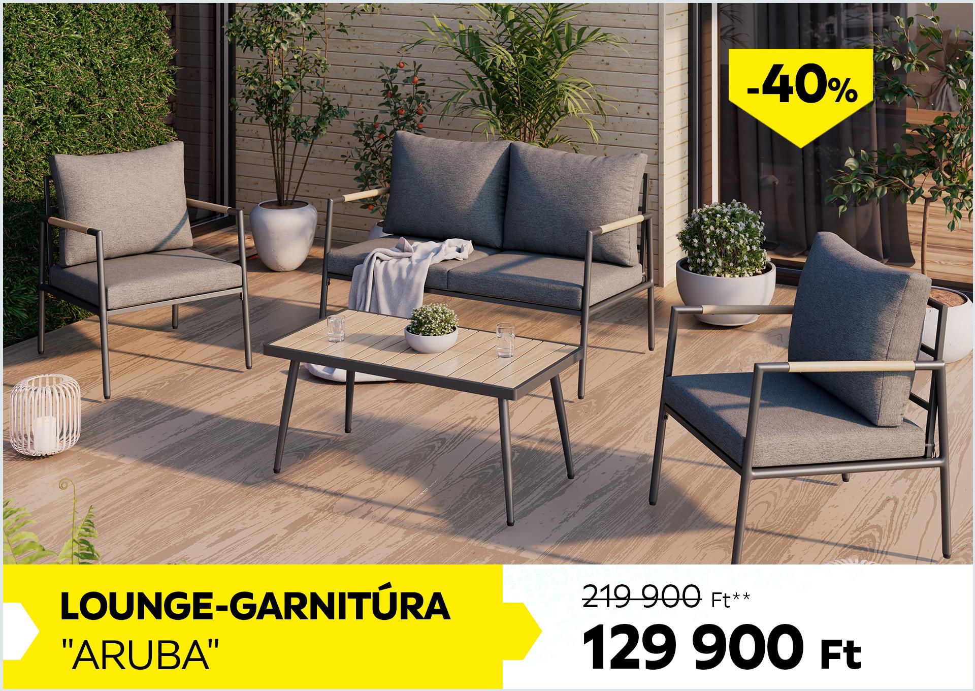 Lounge-garnitúra ARUBA 219900Forint helyett 129900Forint, kedvezmény mértéke: 40%