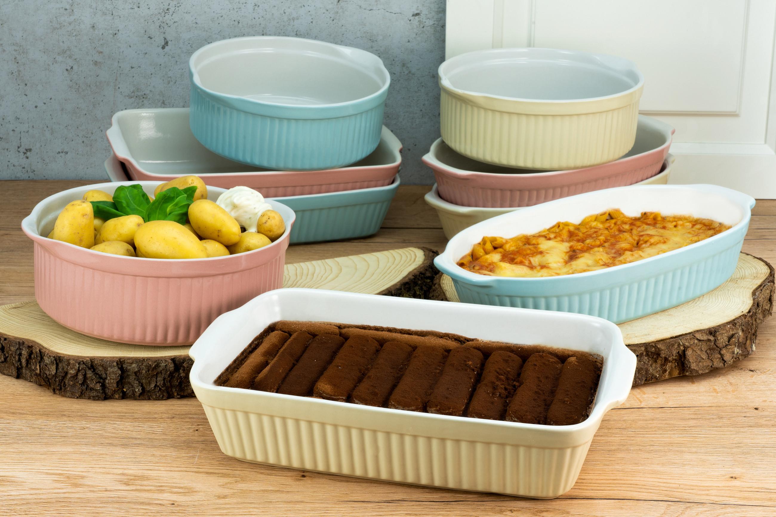 Keramik-Auflaufform für Mikrowelle und Backofen