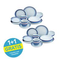 Kombiservice Keramik 2 Personen Geschirr Set - Multicolor, Basics, Keramik (37,5/23/30,5cm) - Creatable