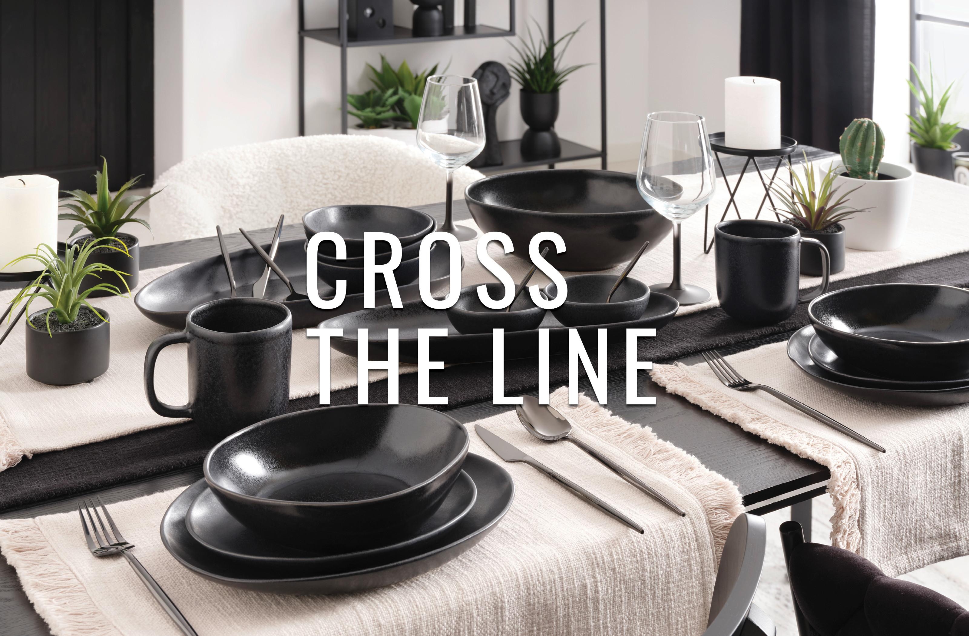 cross the line, černo bílá kombinace v interiérovém designu