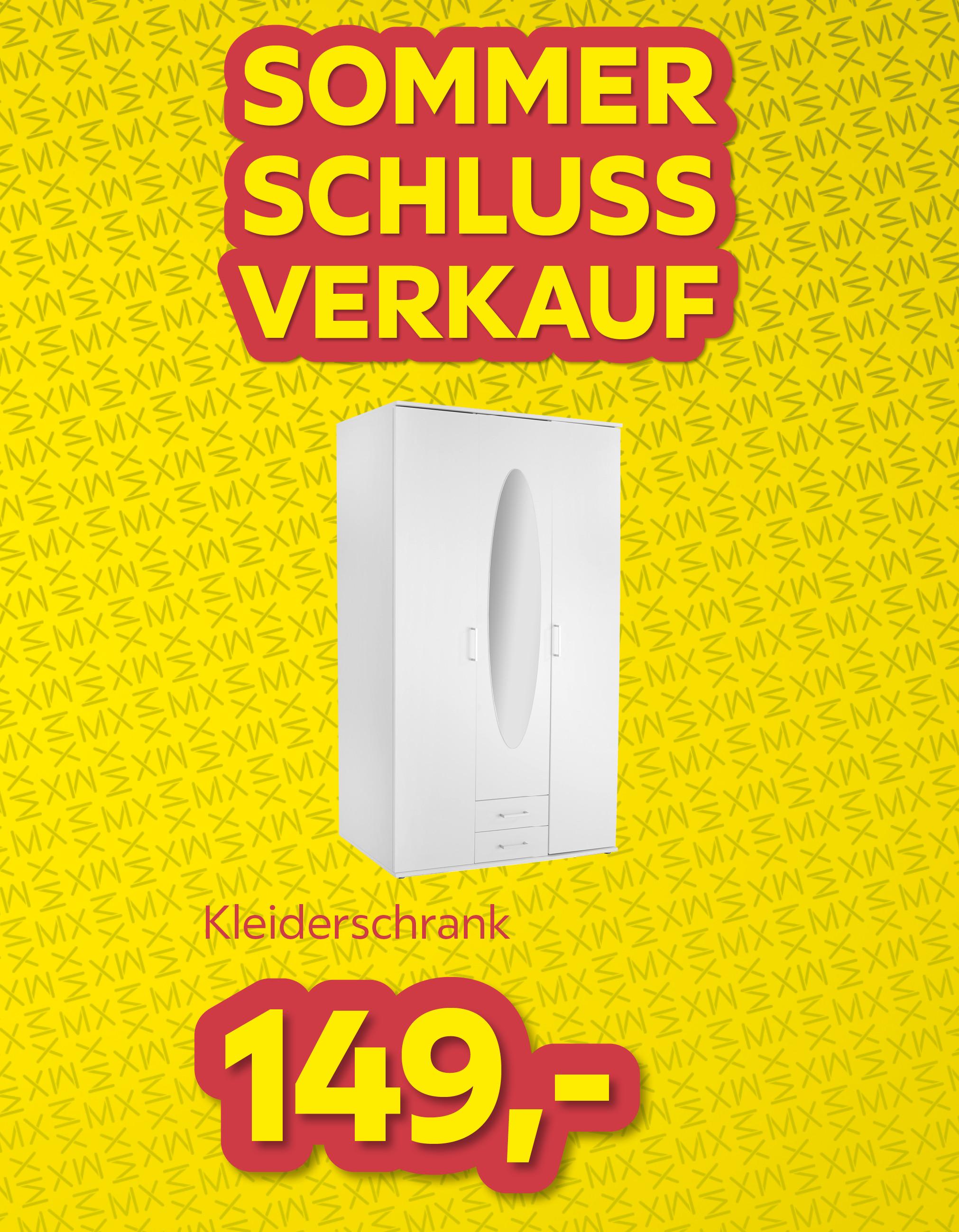 Sommer Schluss Verkauf Kleiderschrank 149,‒