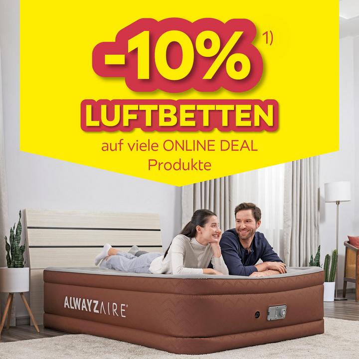 -10% Luftbetten auf viele ONLINE DEAL Produkte