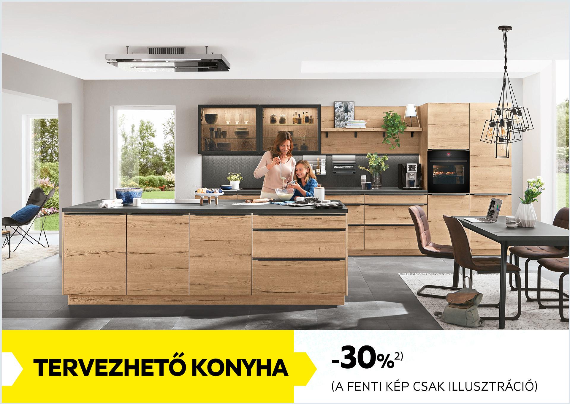 -30%²⁾ A TERVEZHETŐ KONYHABÚTOROKRA!