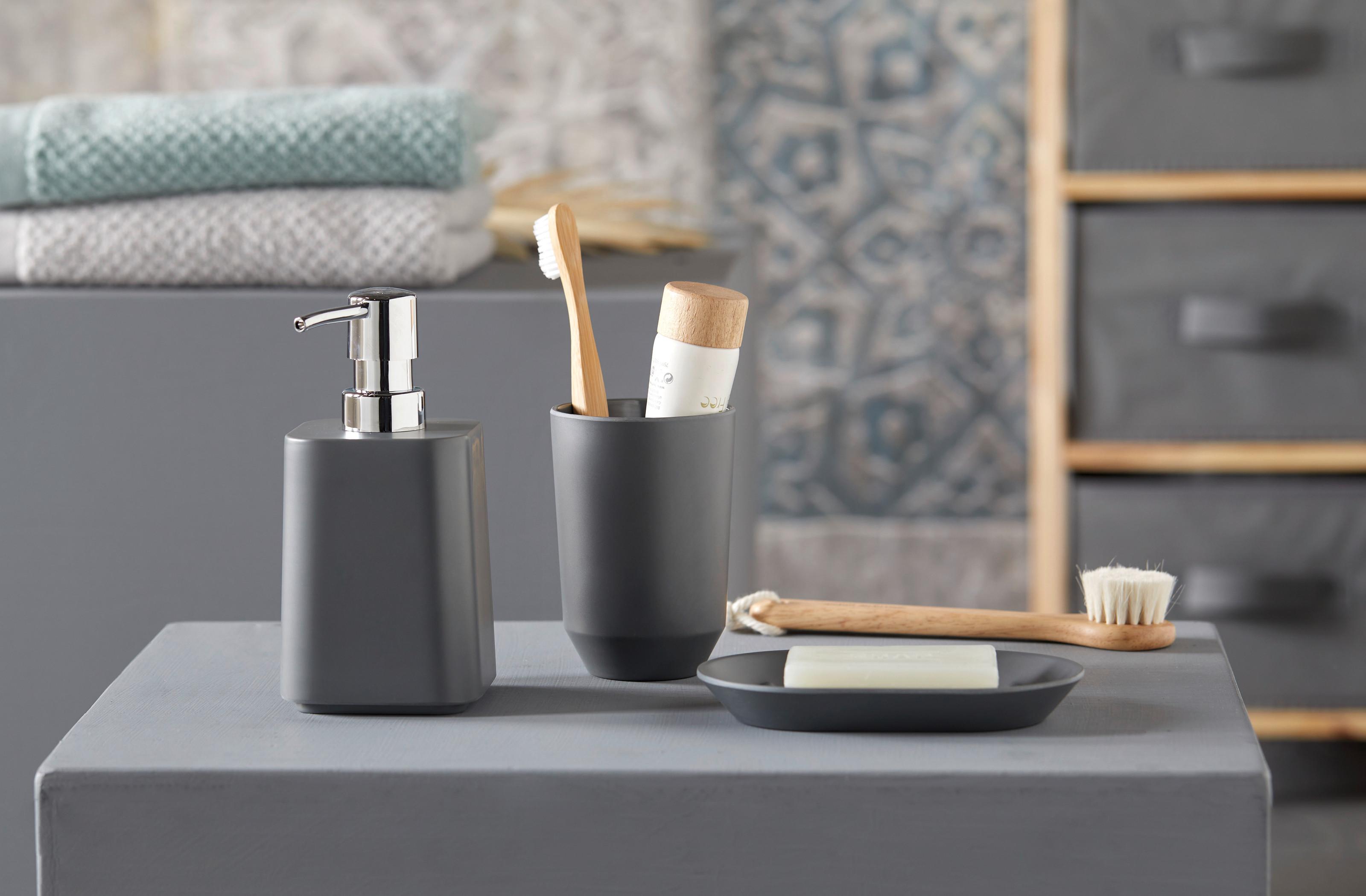 Dávkovač Mýdla Lilo - šedá, Moderní, plast (8,25/7,95/15,88cm) - Modern Living