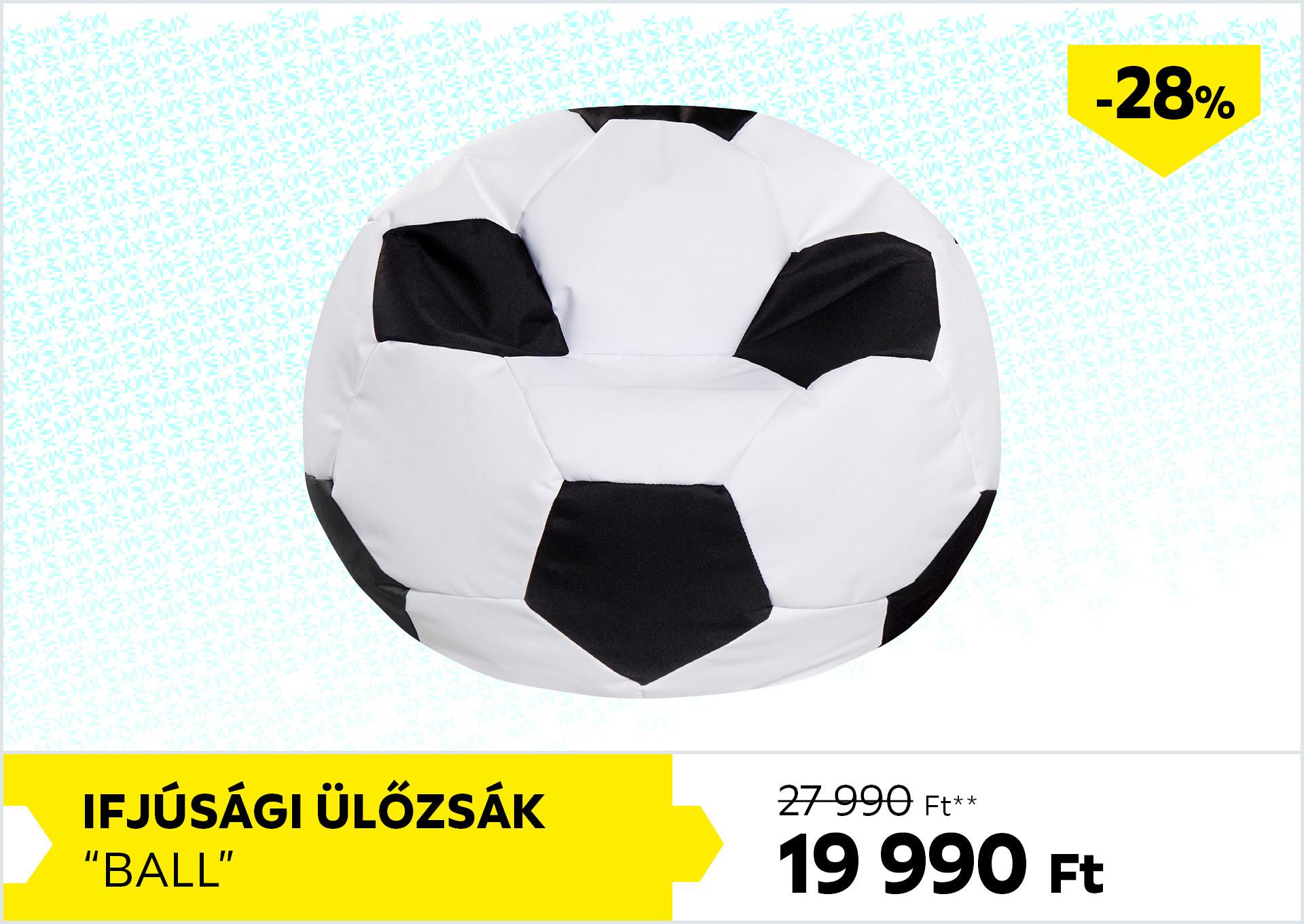Ifjúsági ülőzsák Ball 27990Forint helyett 19990Forint kedvezmény mértéke 28%