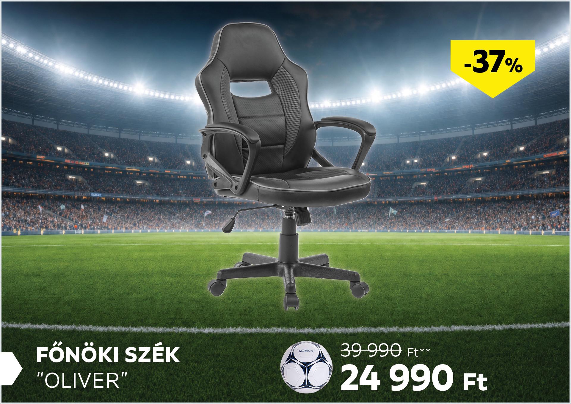 Főnöki szék Oliver 39990Forint helyett 24990Forint kedvezmény mértéke 37%
