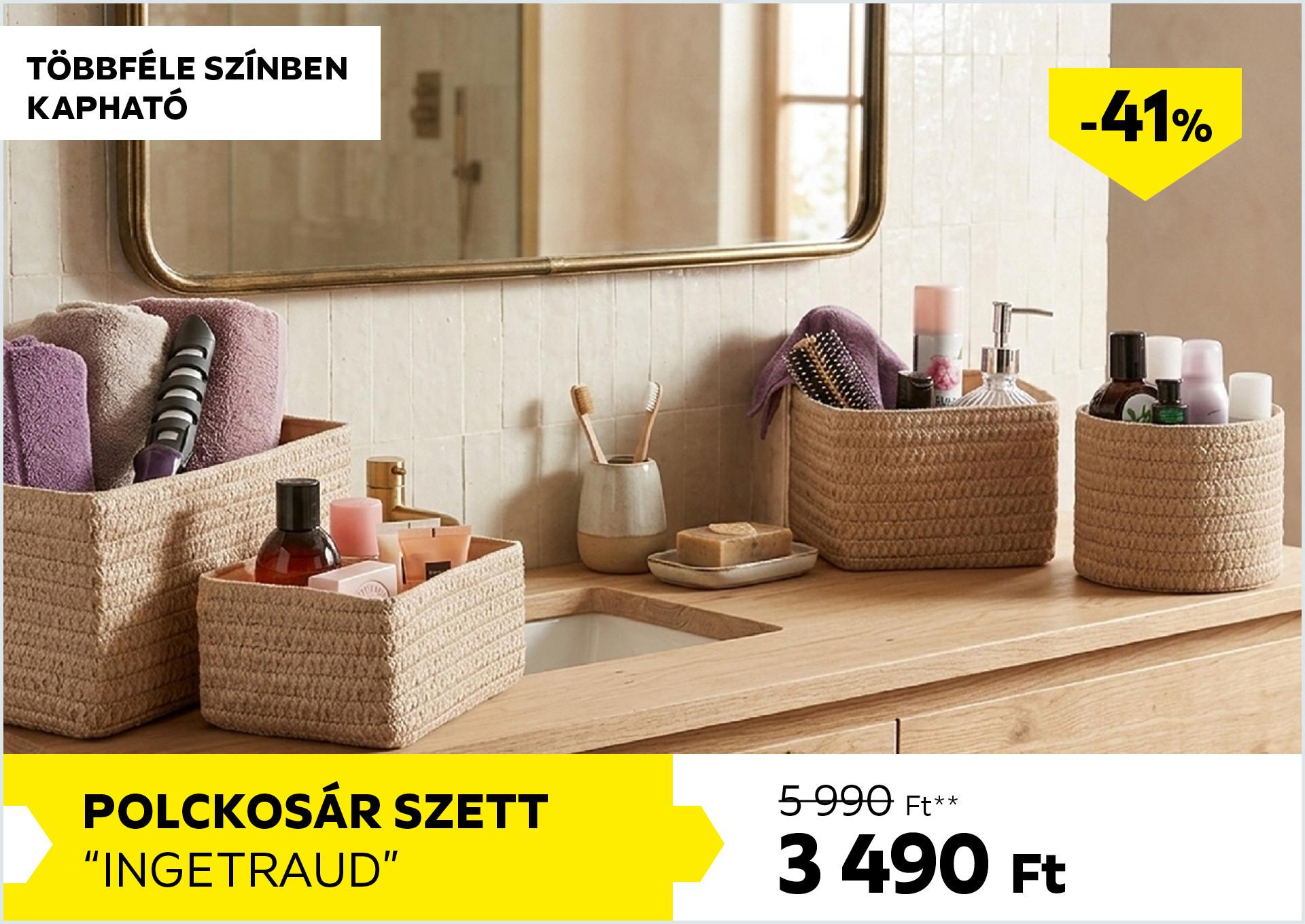 Polckosár INGETRAUD 5990Forint helyett 3490Forint kedvezmény mértéke 41%