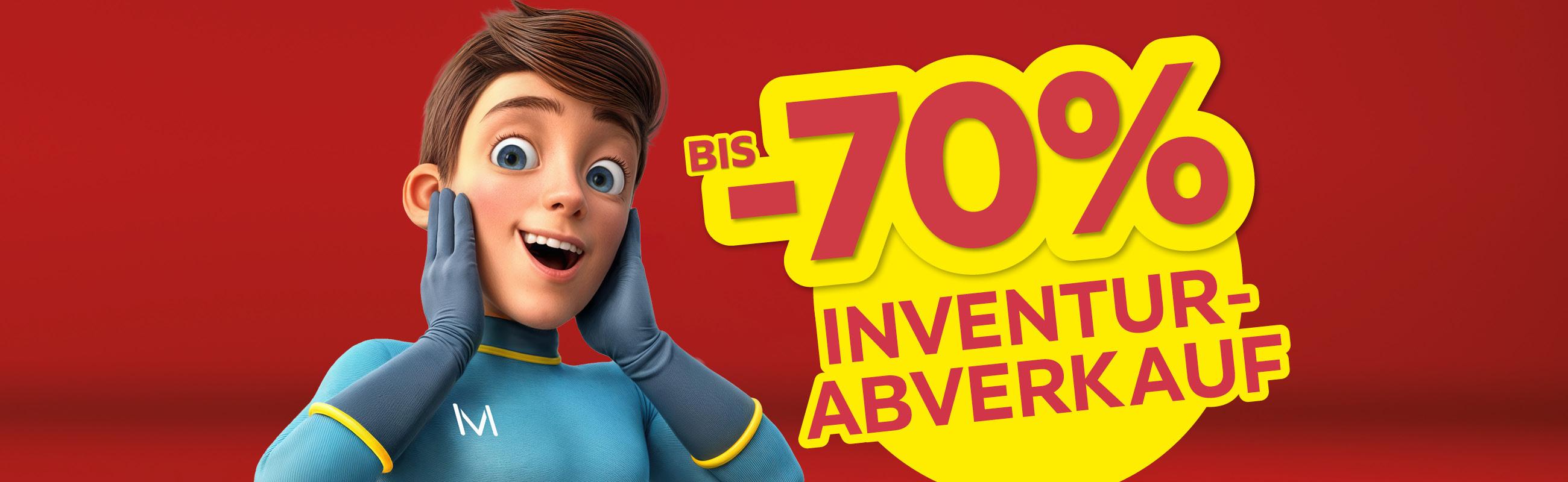bis -70% Inventurabverkauf