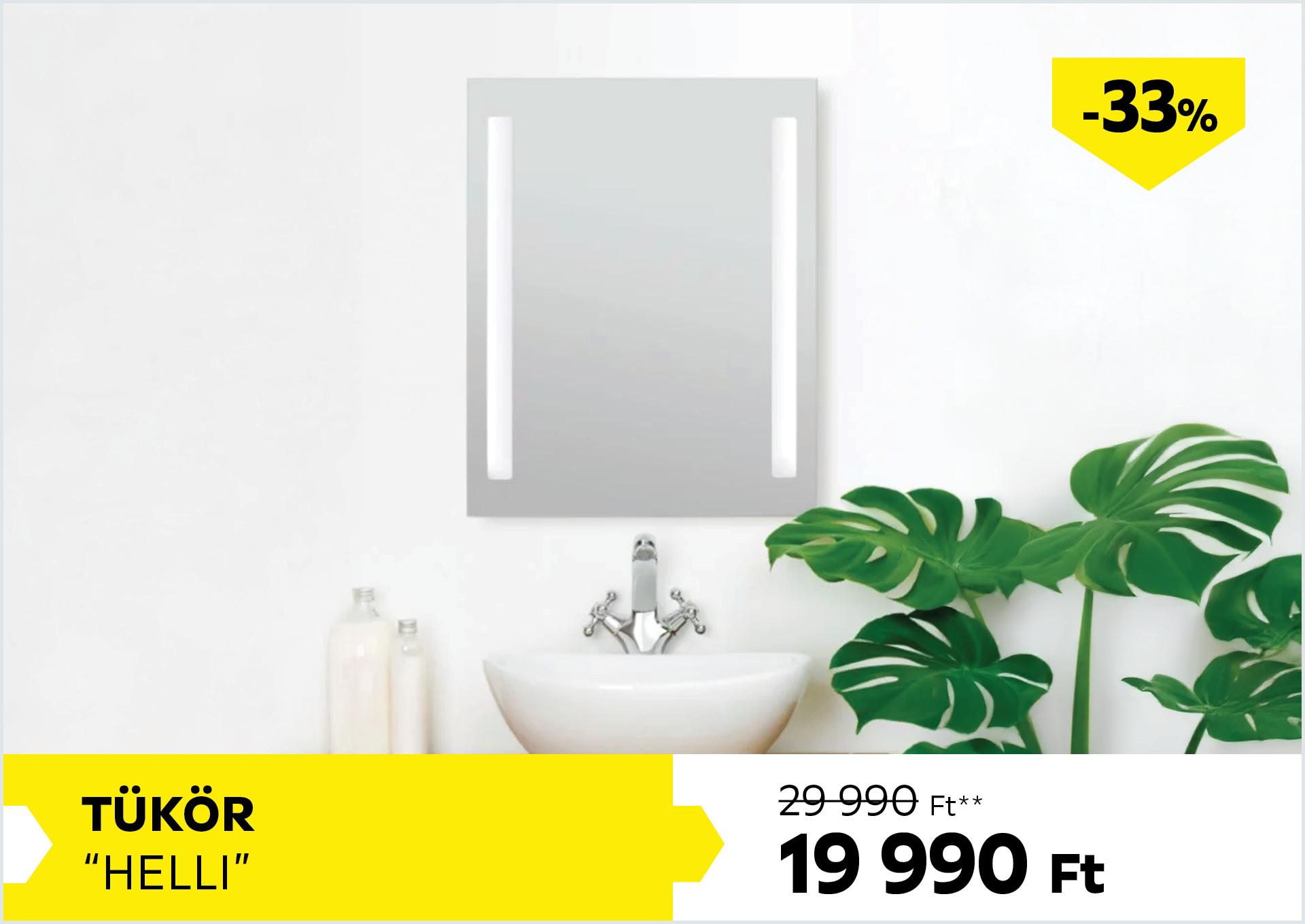 Tükör Helli 29990Forint helyett 19990Forint kedvezmény mértéke 33%
