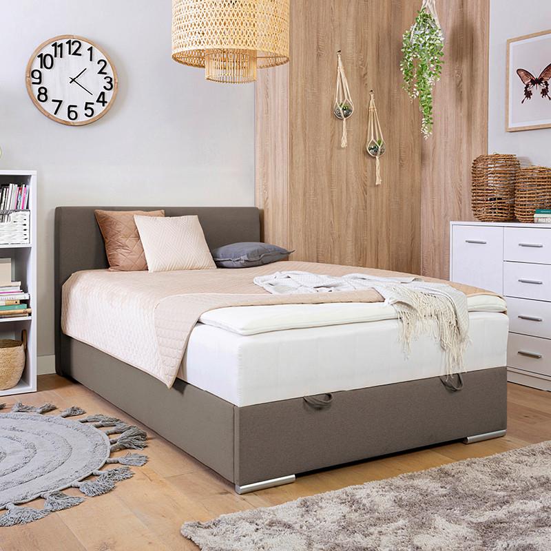 čalúnená posteľ s rozmerom 120 x 200 cm