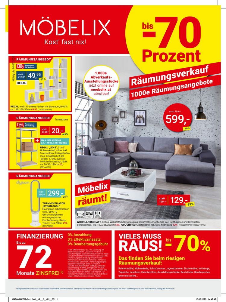 bis -70 Prozent Räumungsverkauf