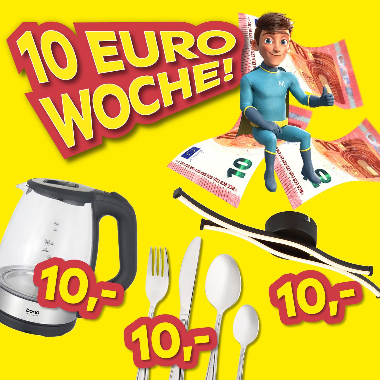 10 Euro Woche, Wasserkocher 10€, Besteckset 10€, Deckenleuchte 10€