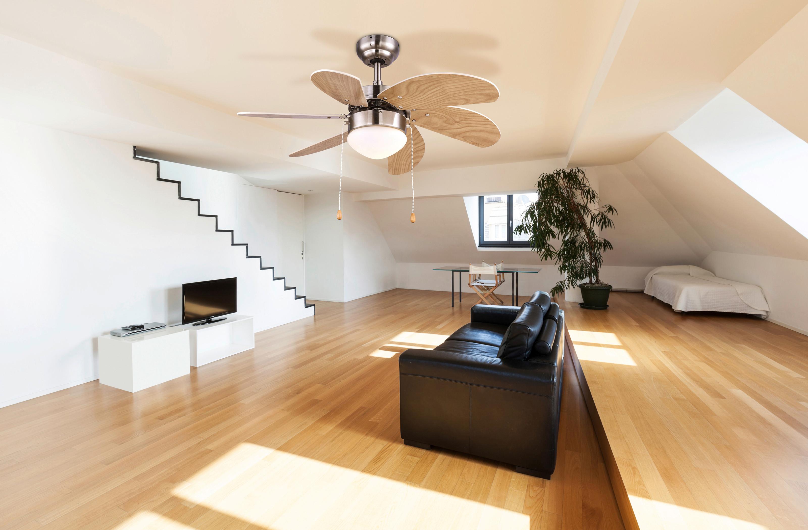 stropní ventilátor se šnůrkovým ovládáním