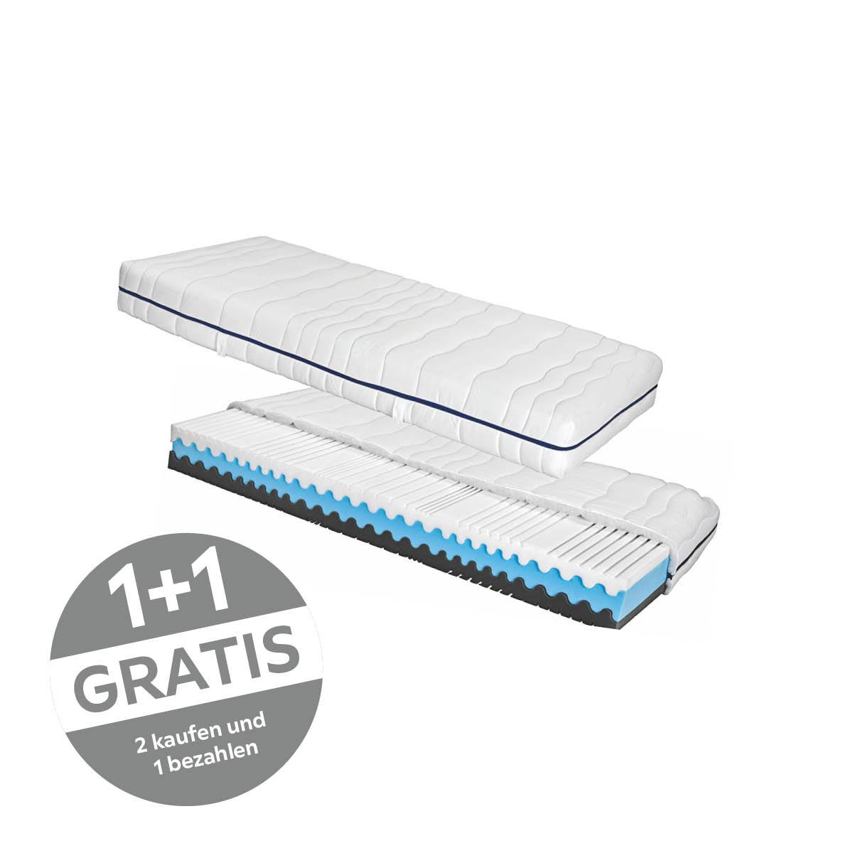 Komfortschaummatratze Silvy 90x200cm Mittelfest - Weiß, Basics (90/200cm) - Primatex