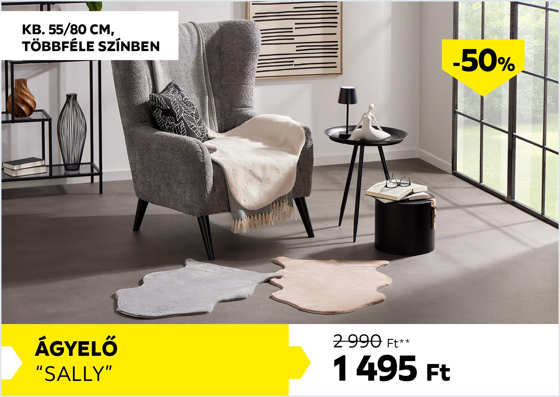 Ágyelő kb. 55/80cm SALLY 2990Forint helyett 1495Forint kedvezmény mértéke 50%