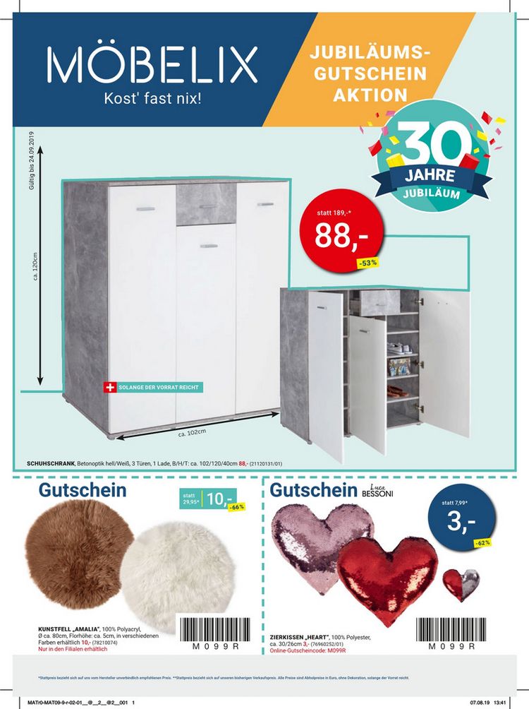Jubiläums Gutscheinaktion
